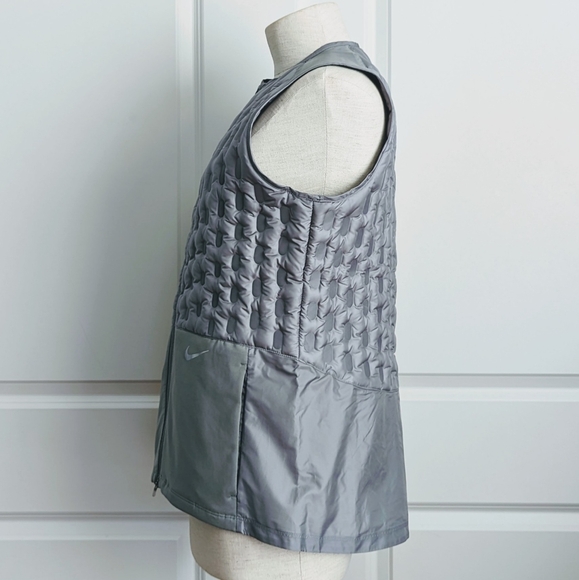 Nike Therma-FIT ADV Vest Running Packable Downfill Lightweight Silver Grey M NWT - Picture 11 of 16